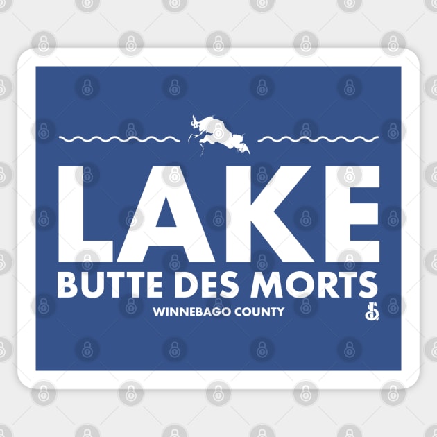 Winnebago County, Wisconsin - Lake Butte des Morts Sticker by LakesideGear